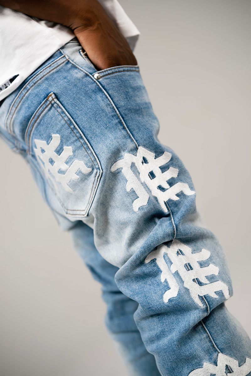 Mixed Emotions Monogram Denim Blue Wash