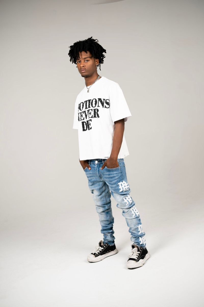 Mixed Emotions Monogram Denim Blue Wash