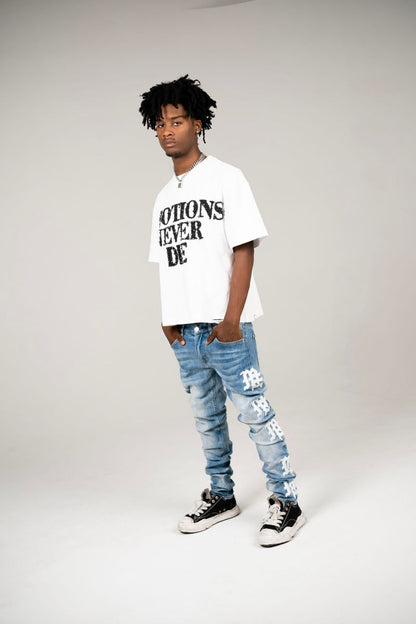 Mixed Emotions Monogram Denim Blue Wash