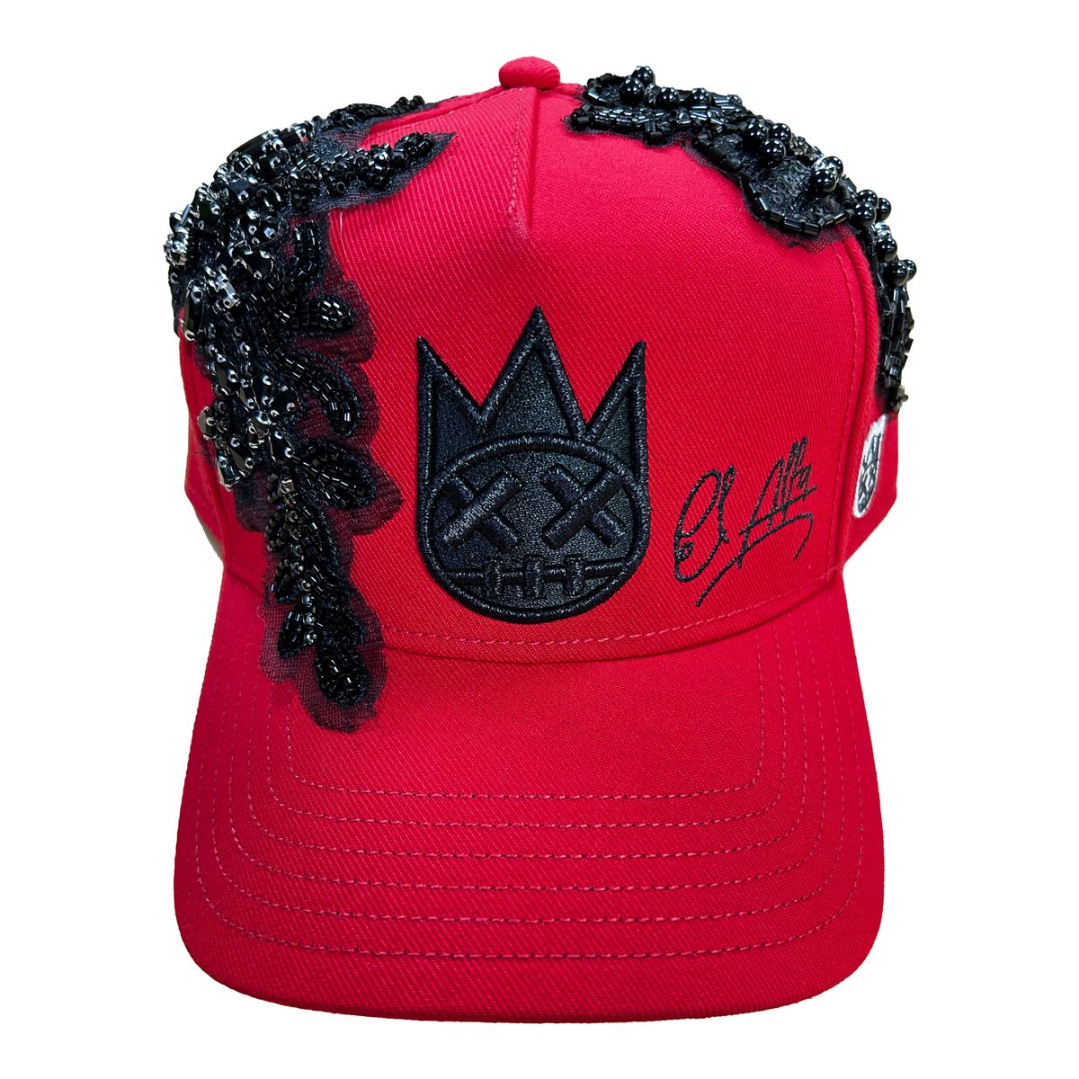 CULT X EL ALFA LUREX EMB LOGO 5 PANEL A FRAME TRUCKER HAT (625B12-CH302A)