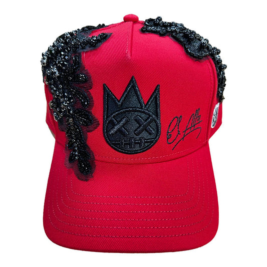 CULT X EL ALFA LUREX EMB LOGO 5 PANEL A FRAME TRUCKER HAT (625B12-CH302A)