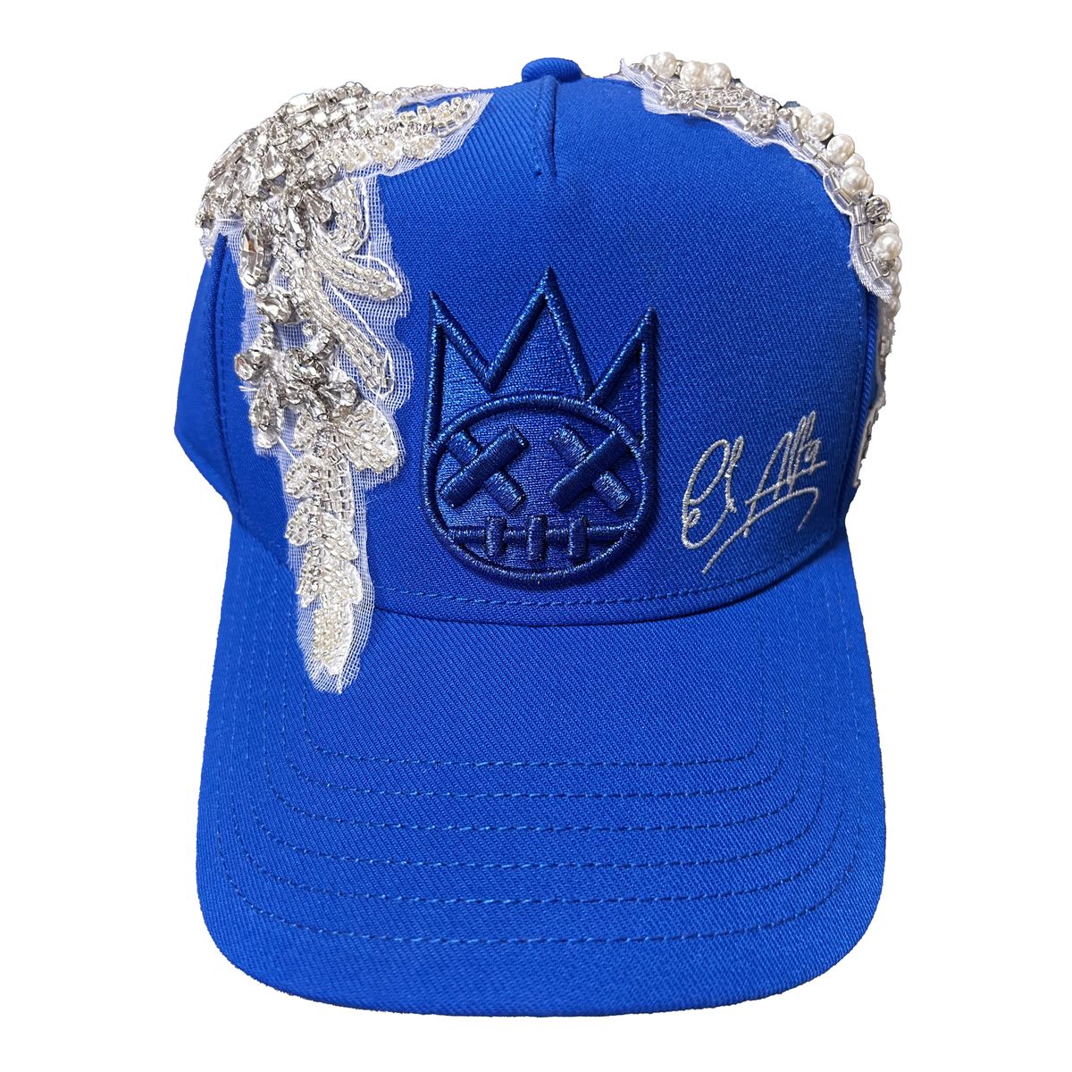 CULT X EL ALFA LUREX EMB LOGO 5 PANEL A FRAME TRUCKER HAT (625B12-CH300A)