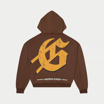 GOD SPEED Chrome Liberty Zip Hoodie V2 (Brown Wash)