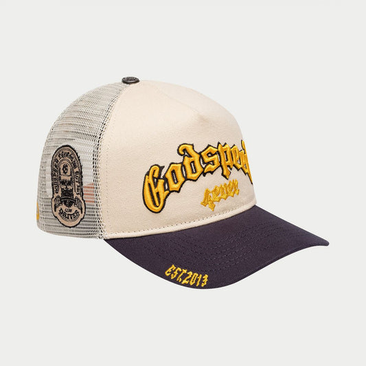 GS Forever Trucker Hat (Bone/Yellow/Navy)