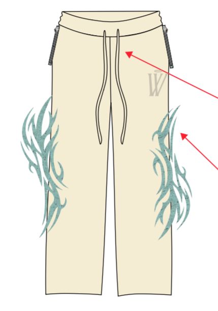 MR WAVE DISTRICT TIFFANY (CREAM) PANTS (WDS-9P001B)