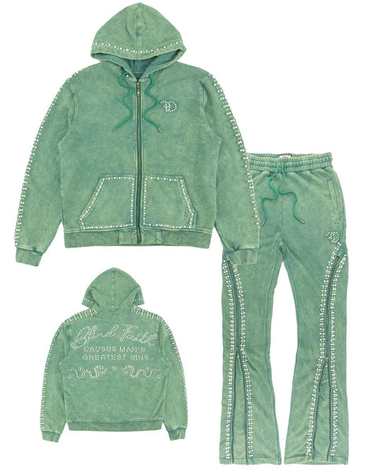 FROST BLIND FAITH HOODIE SET-GREEN