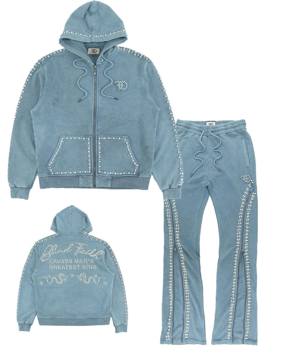FROST BLIND FAITH HOODIE SET-BLUE
