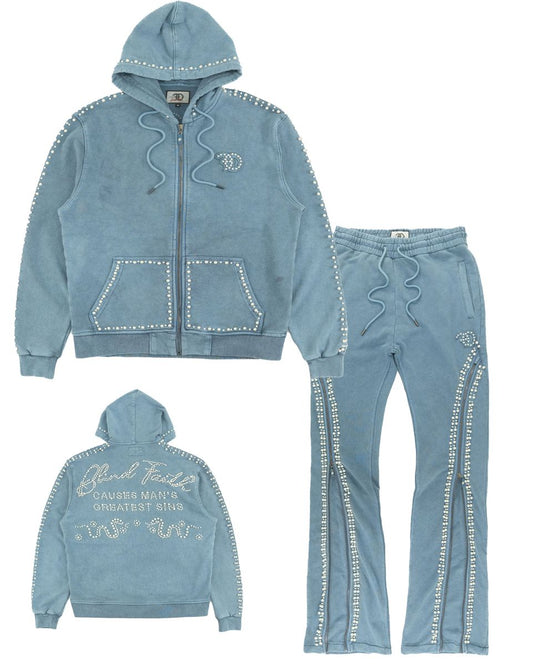 FROST BLIND FAITH HOODIE SET-BLUE