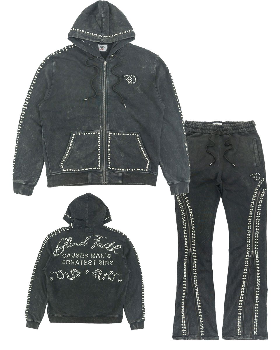 FROST BLIND FAITH HOODIE SET-BLACK