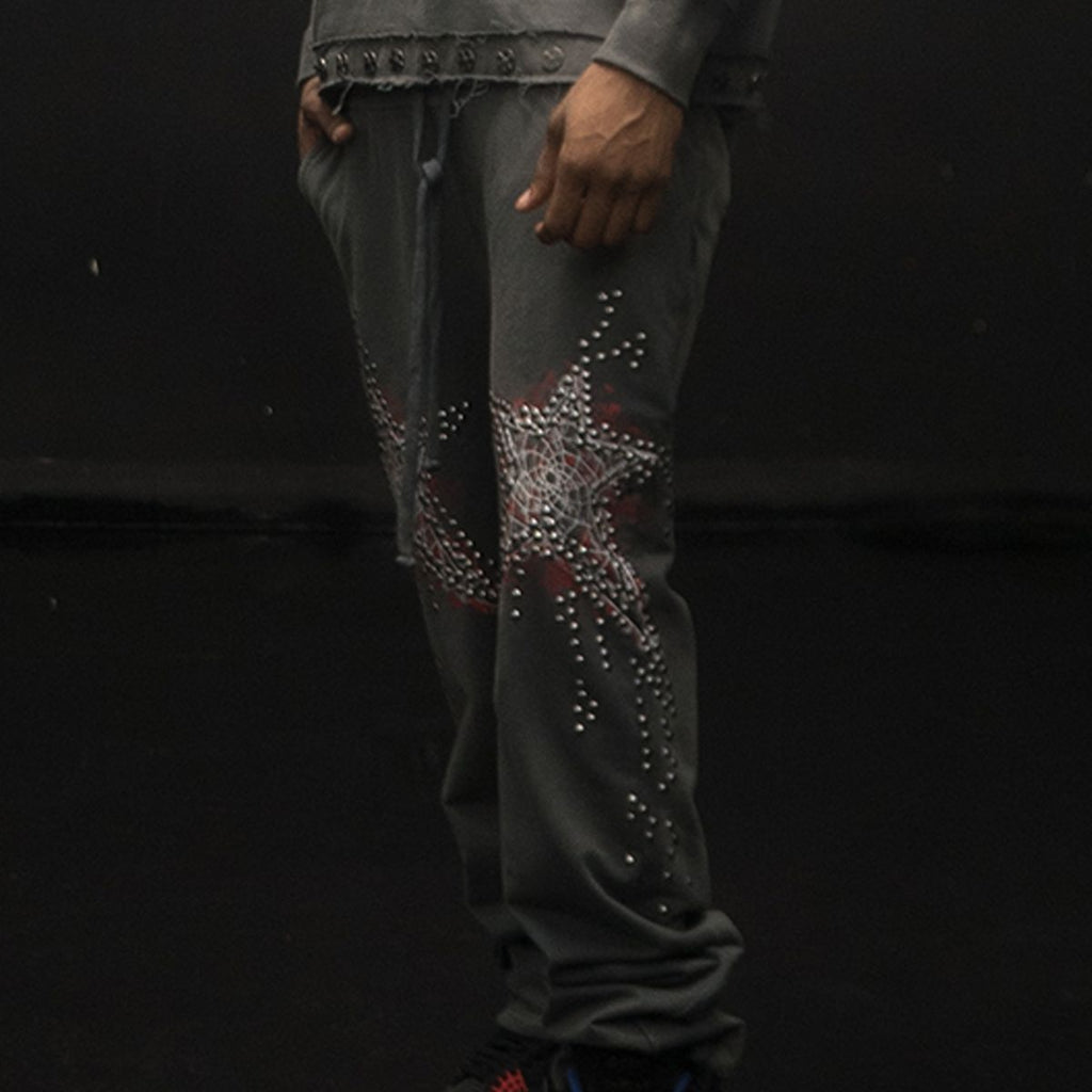 HUDSON DREAMSTATE STUD FLEECE FLARE JOGGER (609)