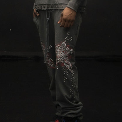 HUDSON DREAMSTATE STUD FLEECE FLARE JOGGER (609)