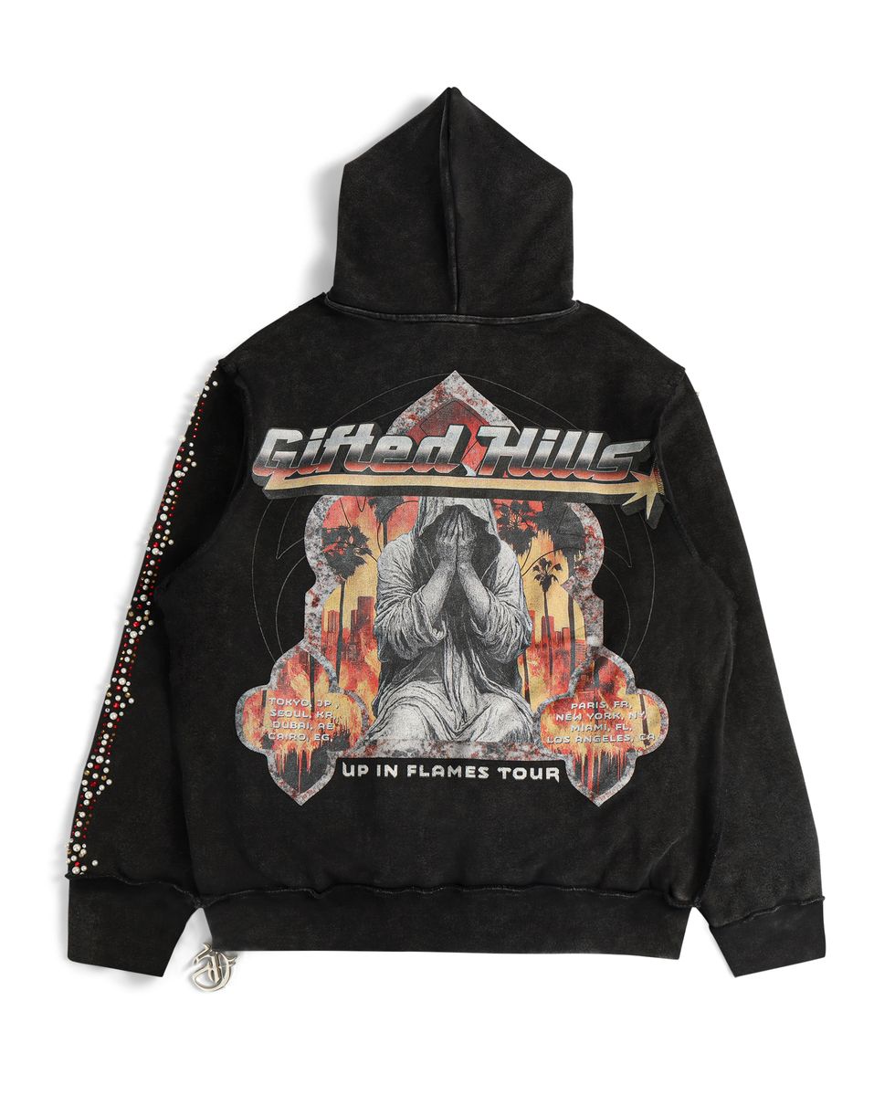 GFTD LA FLAME TOURS HOODY-BLACK