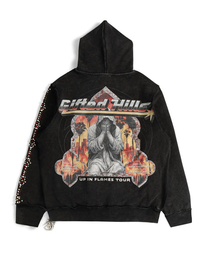 GFTD LA FLAME TOURS HOODY-BLACK
