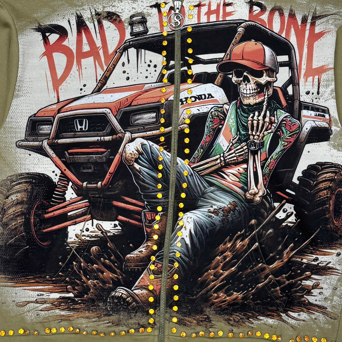 Stray full-zip hoodie (Olive) - ST1554-OLV