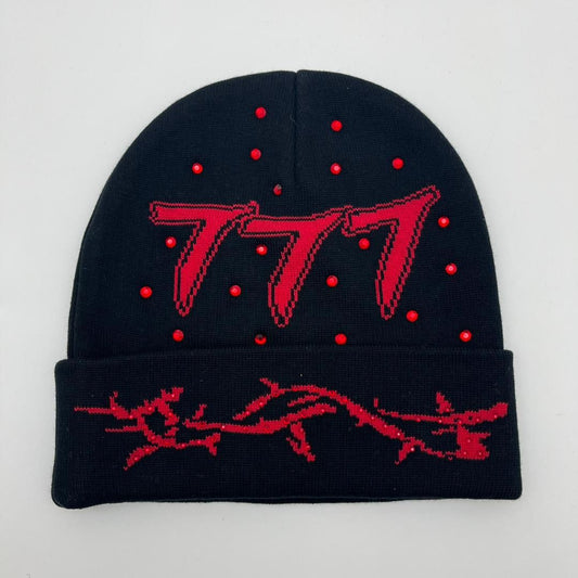 Diamond 777 Beanie - Black/Red