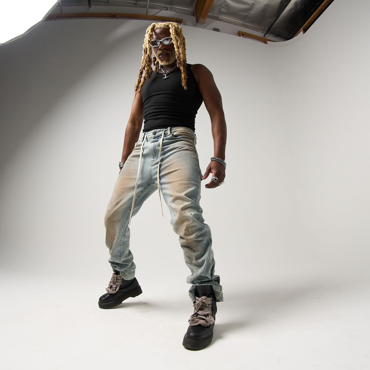 DUAA  FAVORED BLUE DENIM