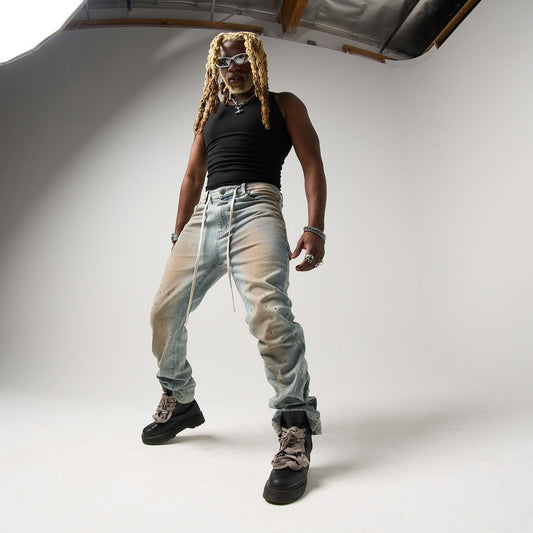 DUAA  FAVORED BLUE DENIM