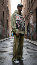 Stray full-zip hoodie (Olive) - ST1554-OLV