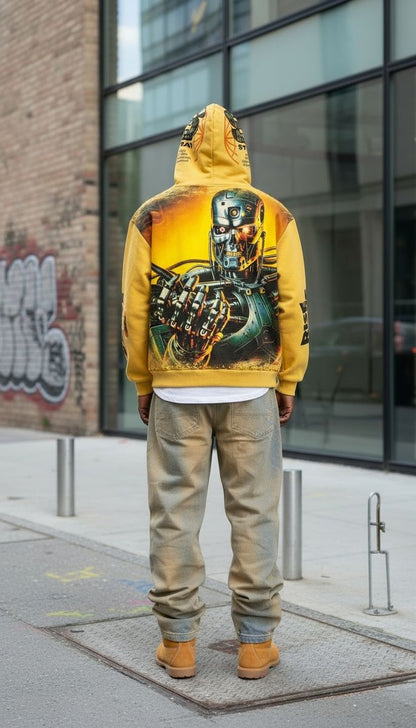 Stray full-zip hoodie (Mustard) - ST1542-MUS