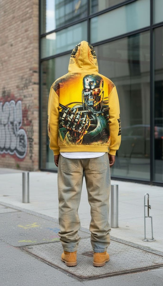 Stray full-zip hoodie (Mustard) - ST1542-MUS