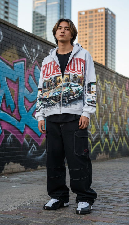 Stray full-zip hoodie (Grey) - ST1524-GRY