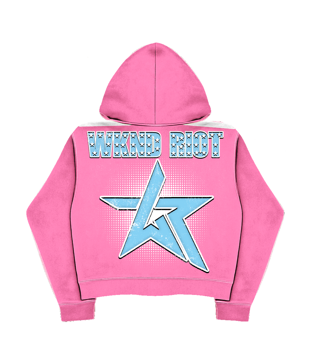 WKND RIOT CALL ME ZIP UP-PINK