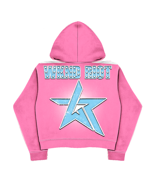 WKND RIOT CALL ME ZIP UP-PINK