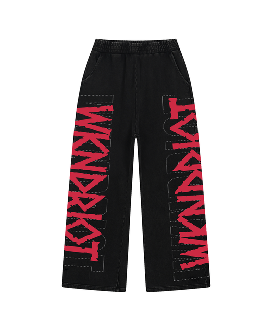 WKND RIOT 1OAK SWEATS W/ RHINESTONES-BLK