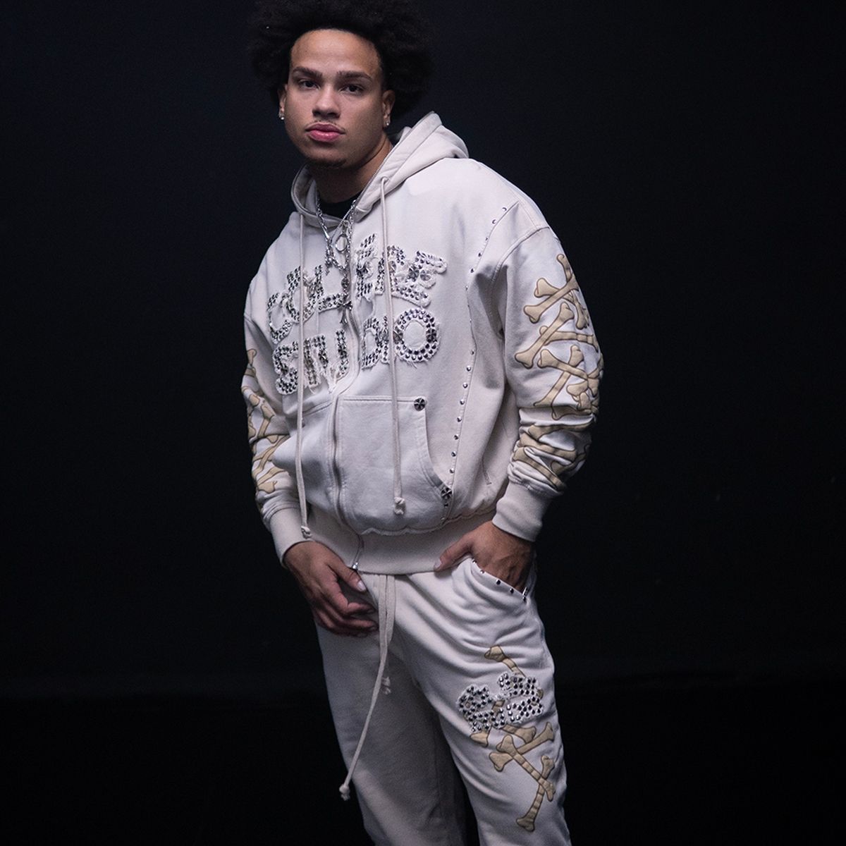 HUDSON Colere Bones Zip Hoody 619-Sail