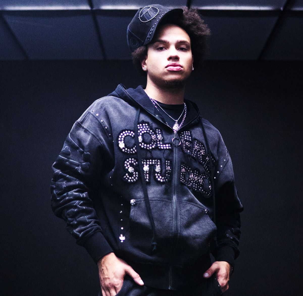 HUDSON Colere Bones Zip Hoody 619-Black