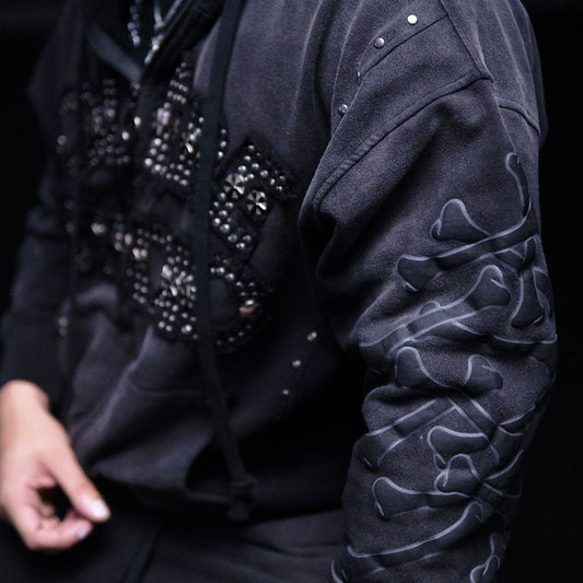 HUDSON Colere Bones Zip Hoody 619-Black