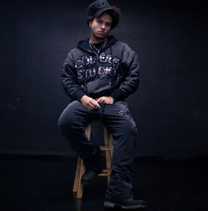 HUDSON Colere Bones Zip Hoody 619-Black