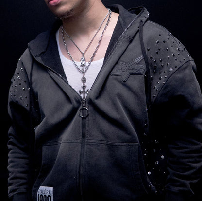 HUDSON STONES STUDS HOODY (637)