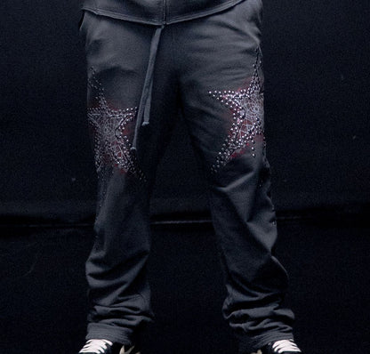 HUDSON DREAMSTATE STUD FLEECE FLARE JOGGER (609)