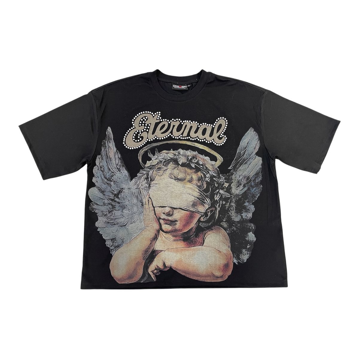 Concept "Eternal" Boxy Tee- Blk (CONT_23 (2))