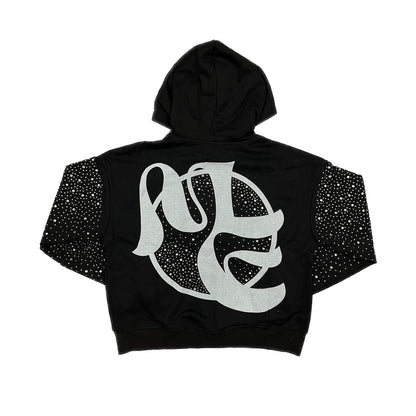 Mixed Emotion Fallen Angels Rhinestone Hoodie