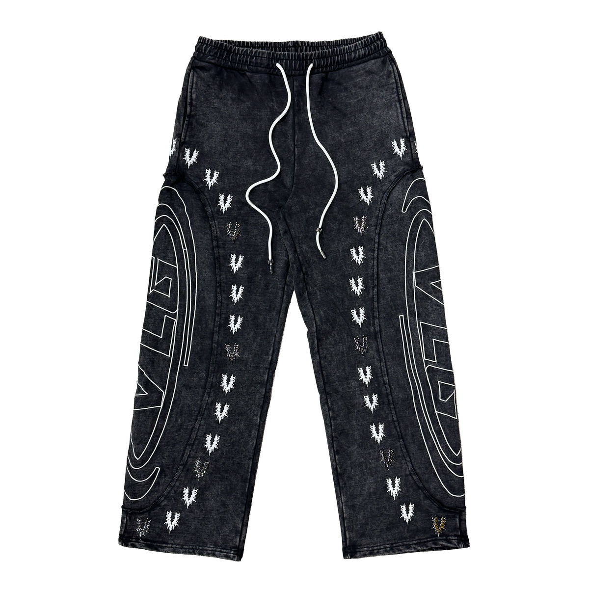 Village Chrome Panel Sweats In Blk