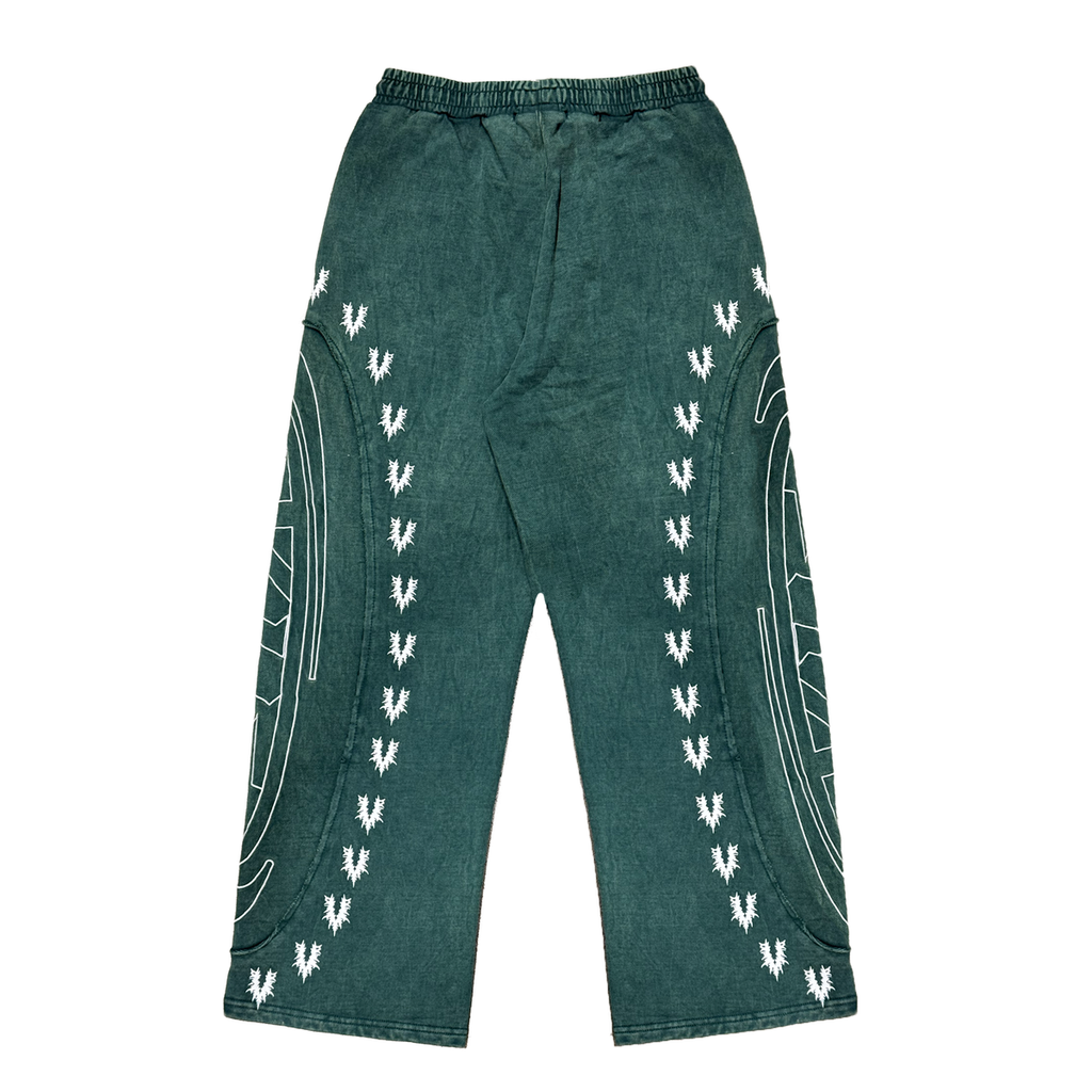 Village Chrome Panel Sweats In Green