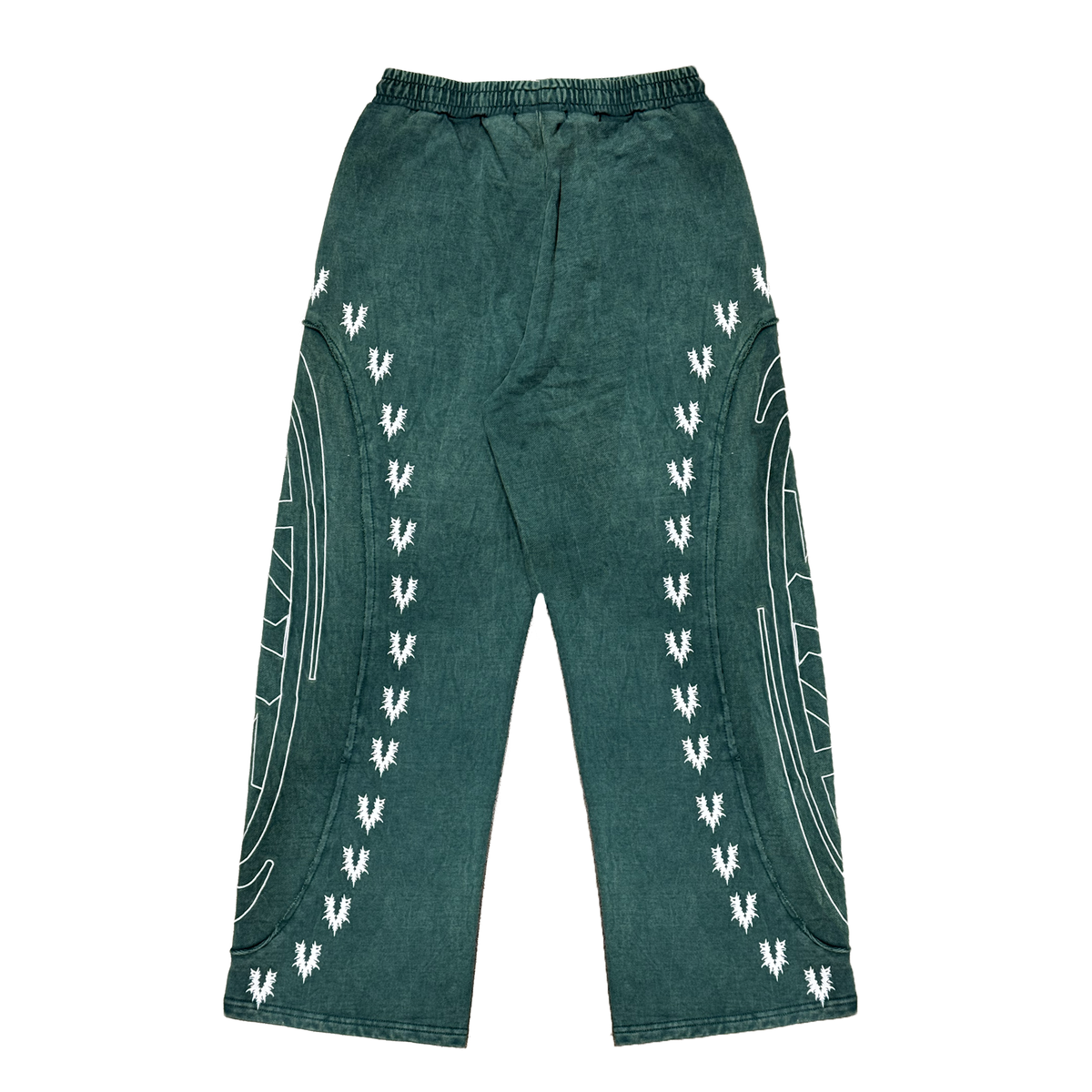 Village Chrome Panel Sweats In Green
