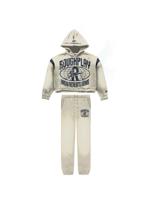 RoughPlay Sweatsuit (Tan*Navy)