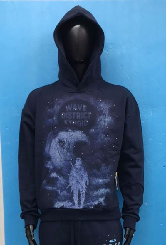 MR WAVE WDS Pursuit CUT AND SEW (Navy) Hoodie (WDS-9H003A)