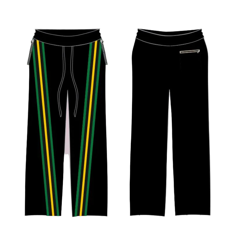 MR WAVE CREW DISTRICT (BLK/GRN) SLIM STRAIGHT PANTS