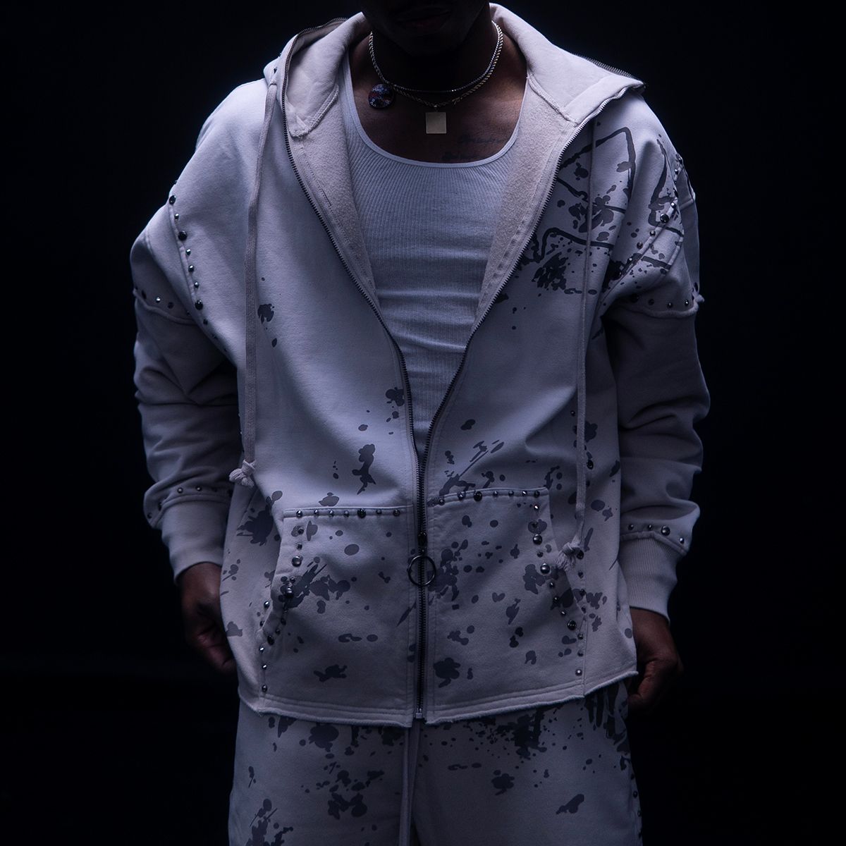 HUDSON PEACE ZIP UP HOODY (635)