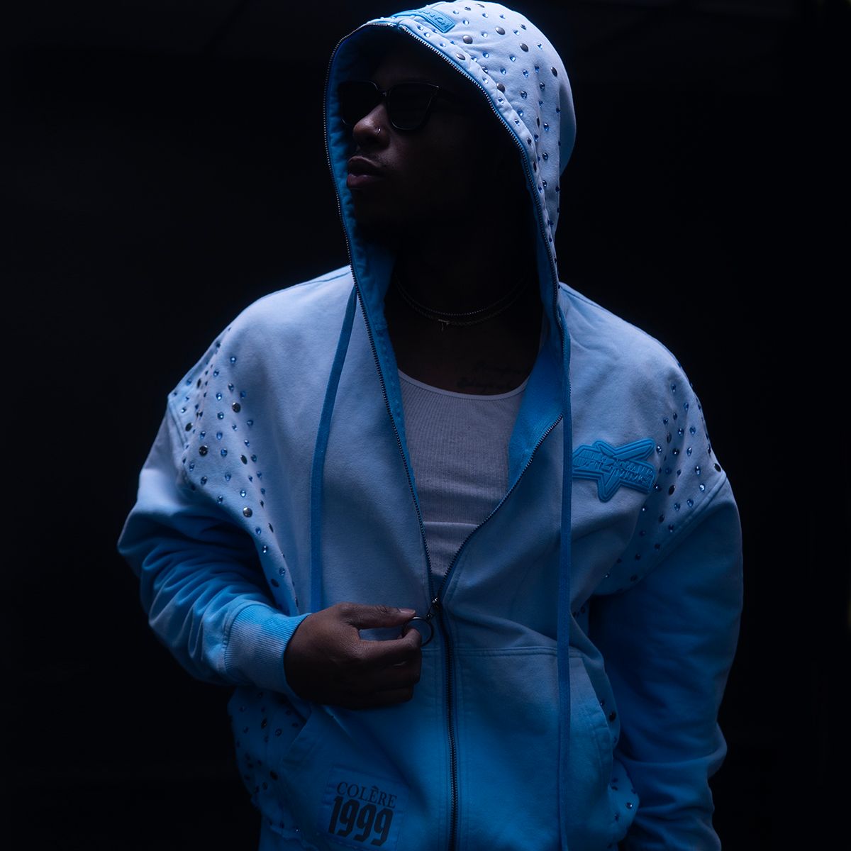 HUDSON STONES STUDS HOODY (637)