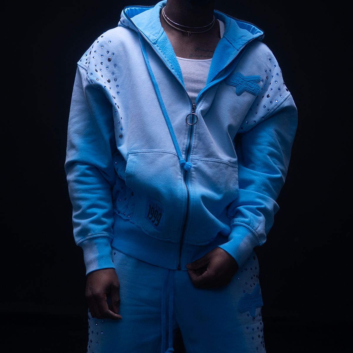 HUDSON STONES STUDS HOODY (637)