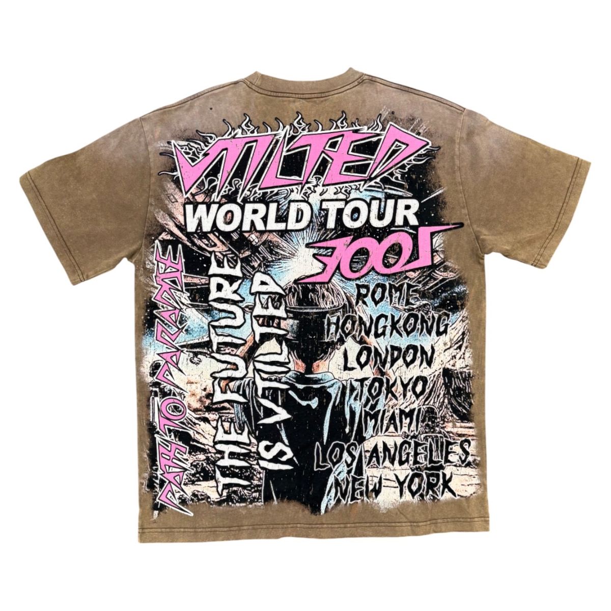 VTILTED "TOKYO" TEE (VB-29) BROWN WASH