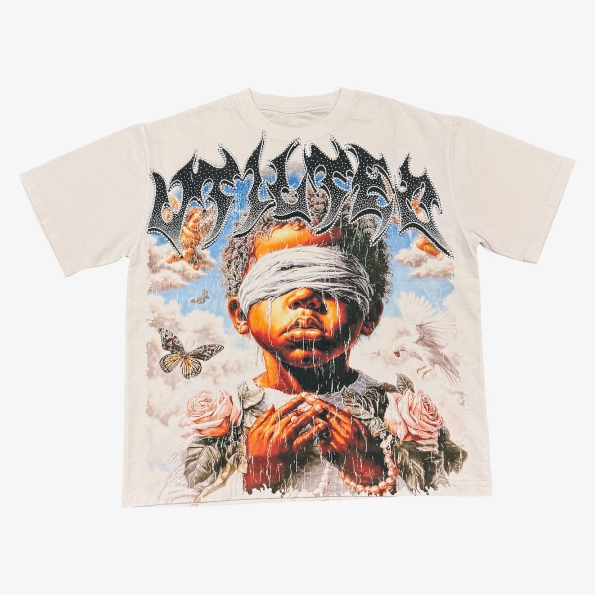 VTILTED "BLINDED" TEE (VB-03B) WHITE
