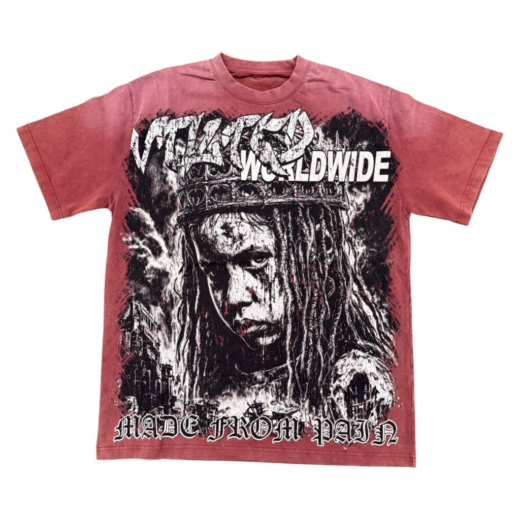 VTILTED "DAMAGE" TEE (VB-31) BERRY
