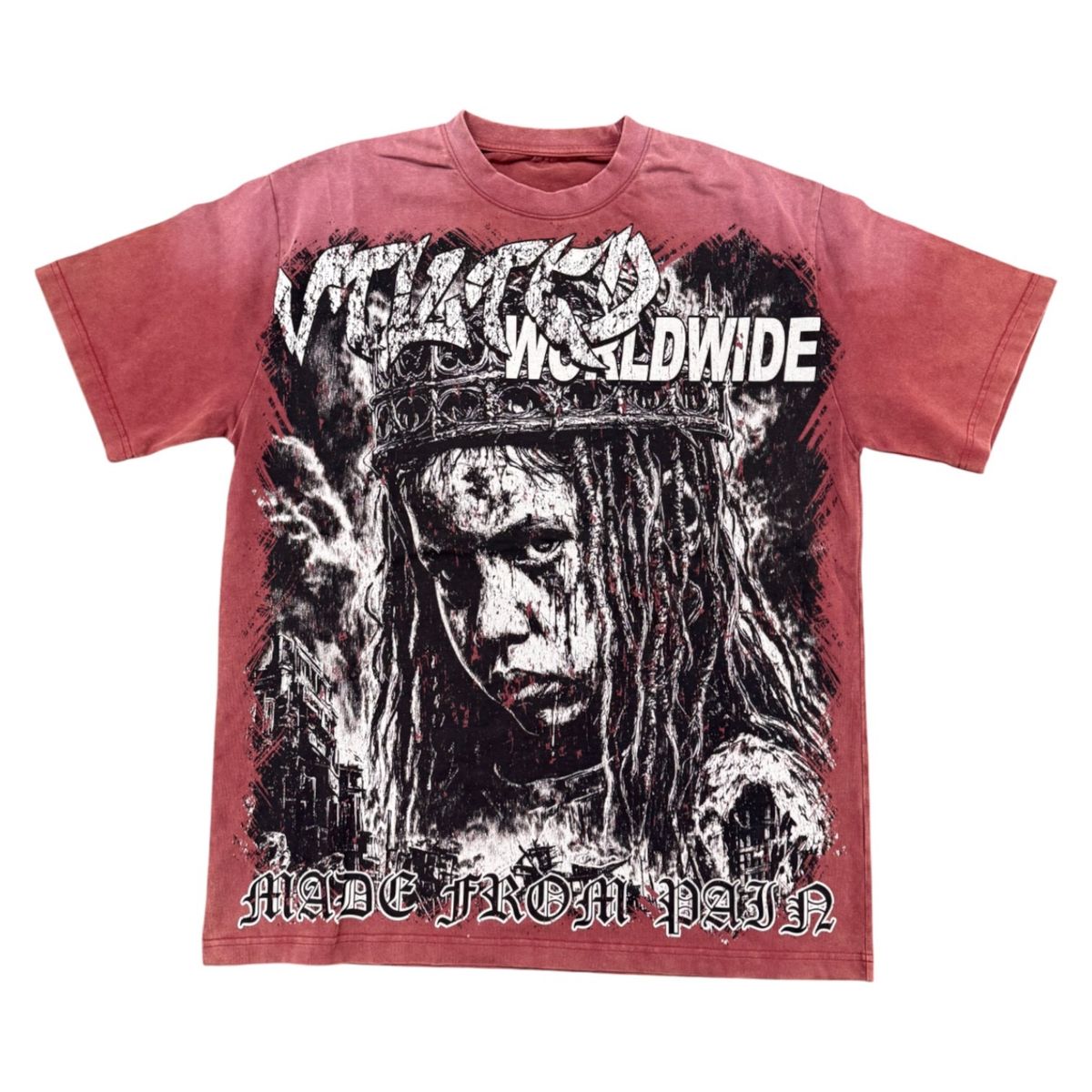 VTILTED "DAMAGE" TEE (VB-31) BERRY