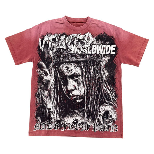 VTILTED "DAMAGE" TEE (VB-31) BERRY
